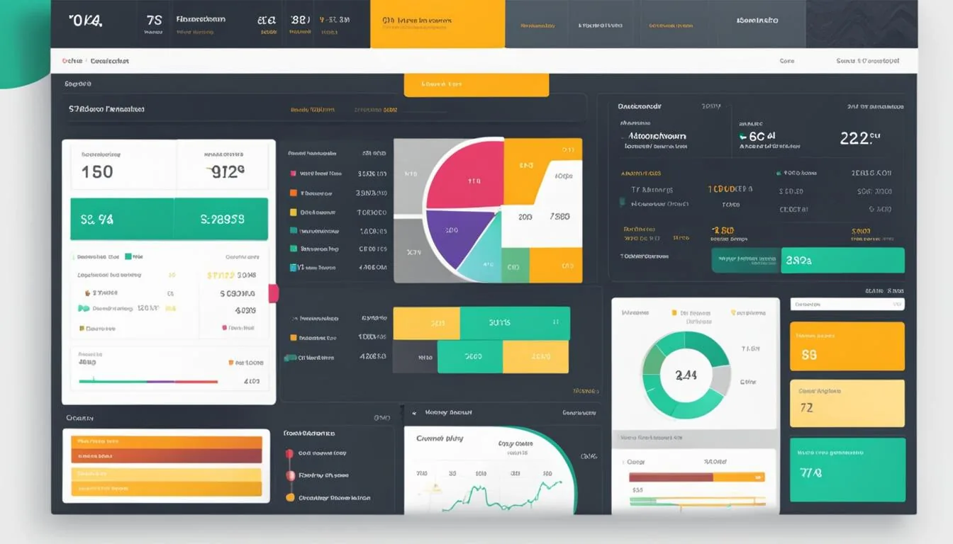 Analytics dashboard on a monitor