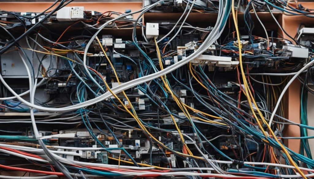 Non-compliant wiring Non-compliant wiring